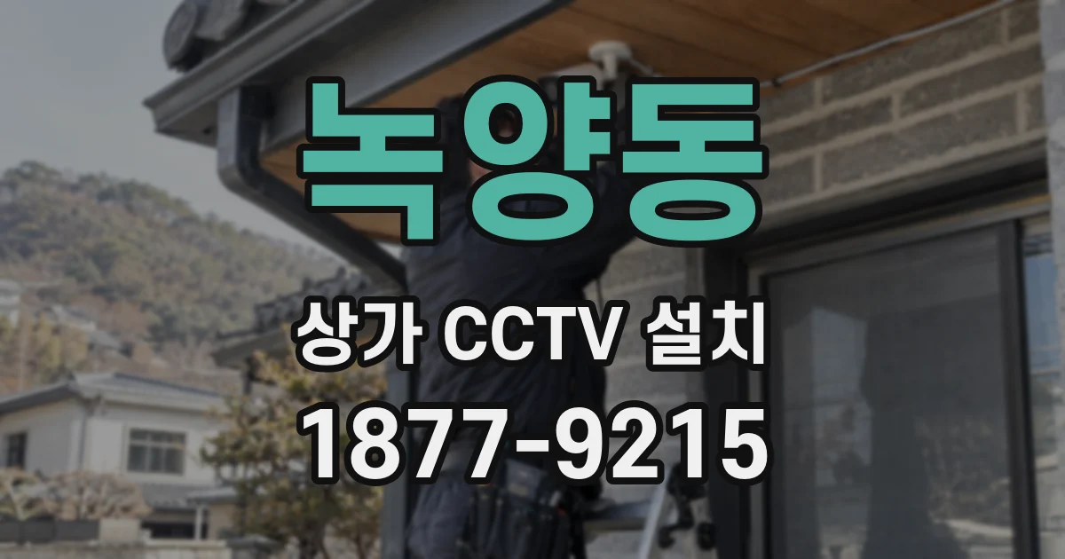 녹양동 상가 CCTV 설치