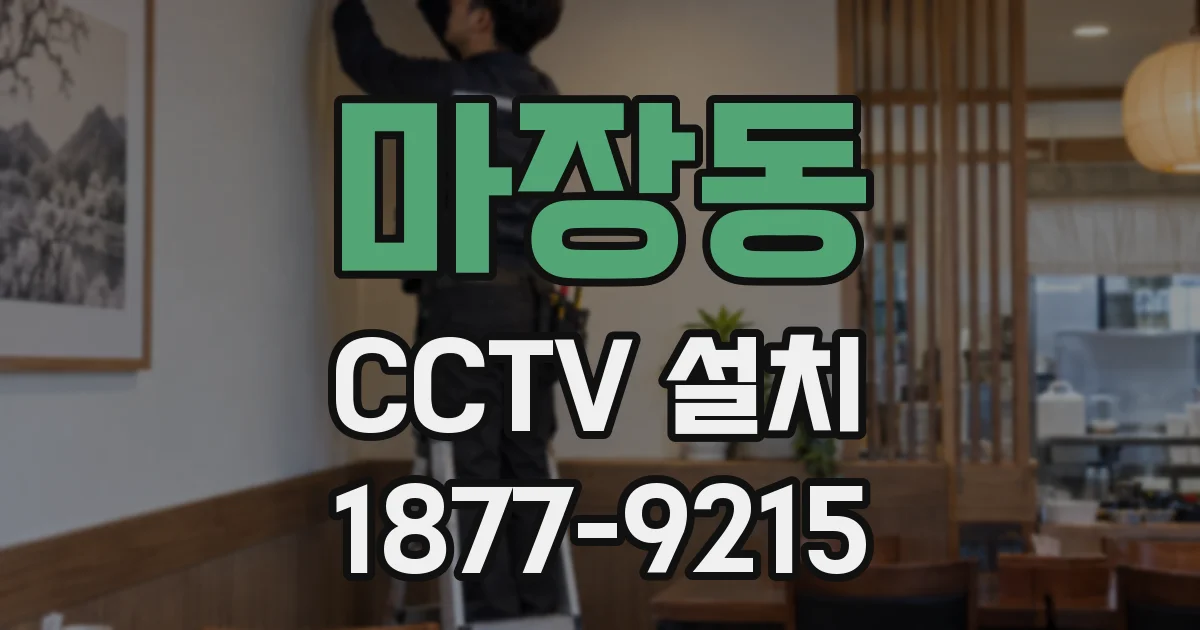 마장동 CCTV 설치