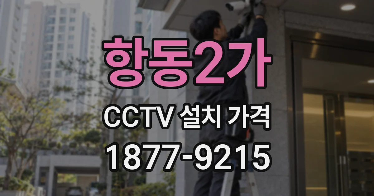 항동2가 CCTV 설치 가격