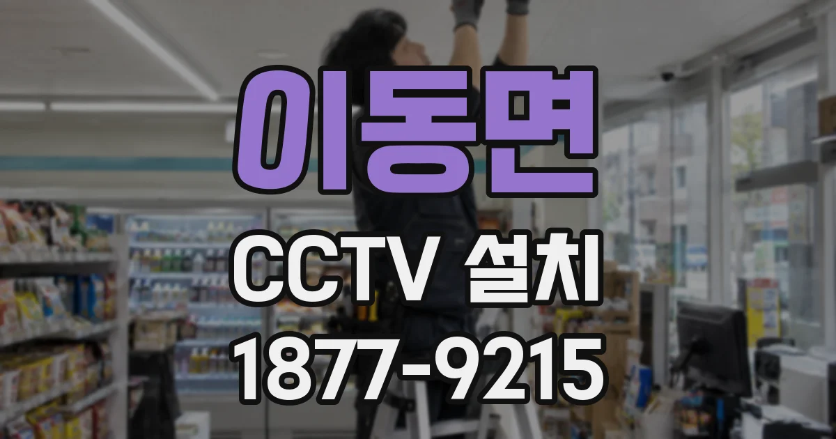 이동면 CCTV 설치