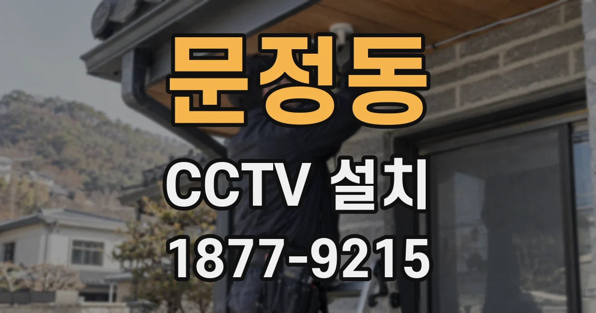 문정동 CCTV 설치