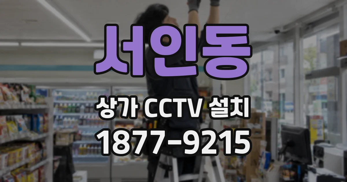 서인동 상가 CCTV 설치
