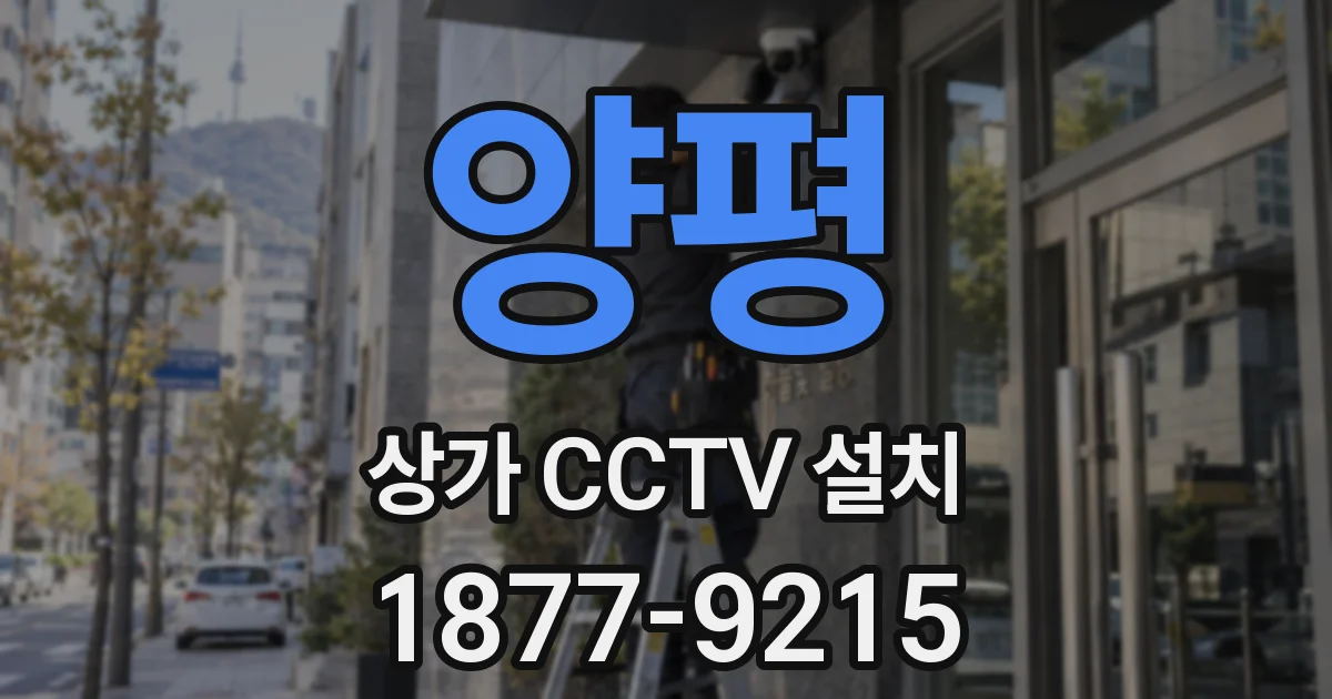 양평 상가 CCTV 설치