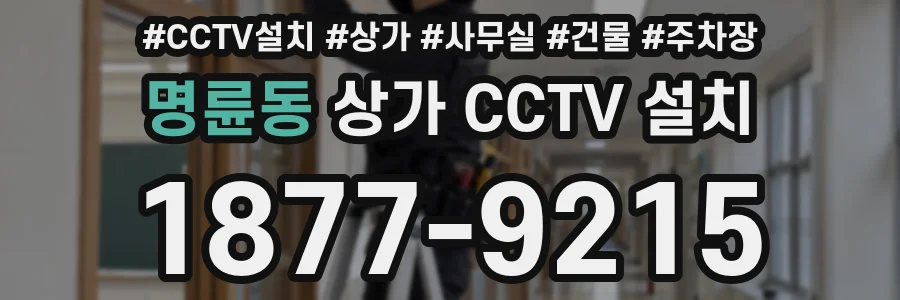 명륜동 상가 CCTV 설치