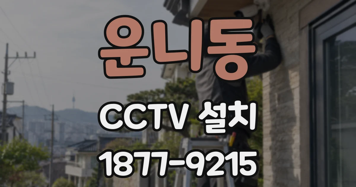 운니동 CCTV 설치