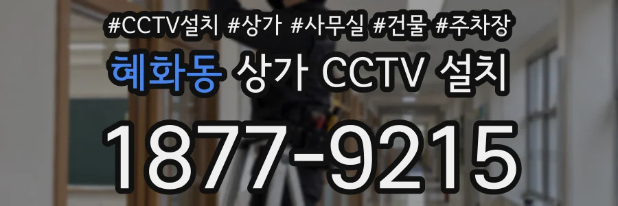 혜화동 상가 CCTV 설치