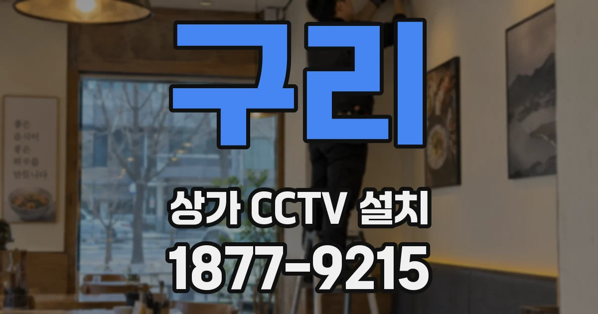 구리 상가 CCTV 설치