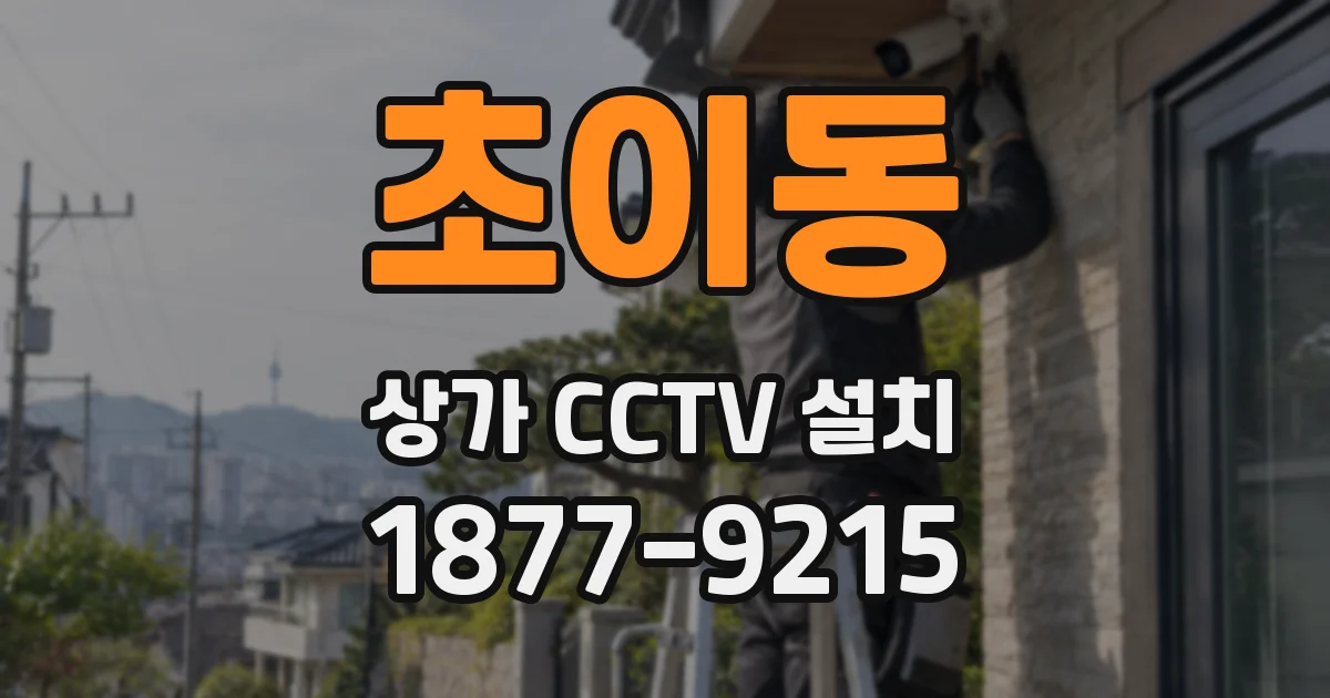 초이동 상가 CCTV 설치