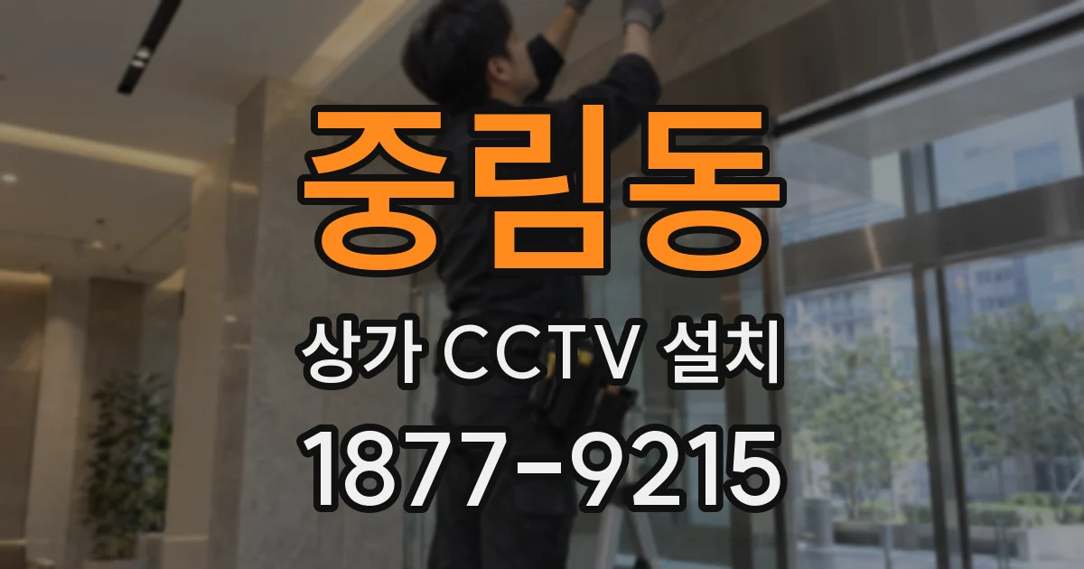 중림동 상가 CCTV 설치