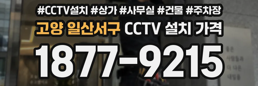 고양 일산서구 CCTV 설치 가격