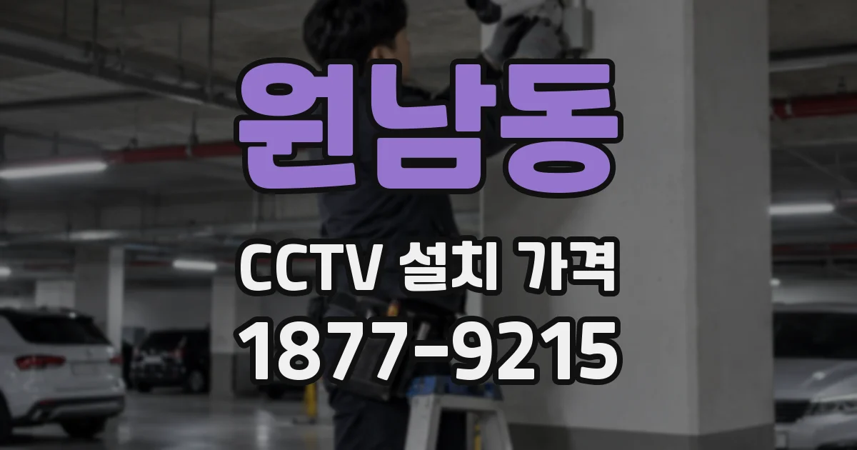 원남동 CCTV 설치 가격