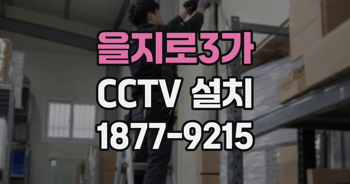 을지로3가 CCTV 설치