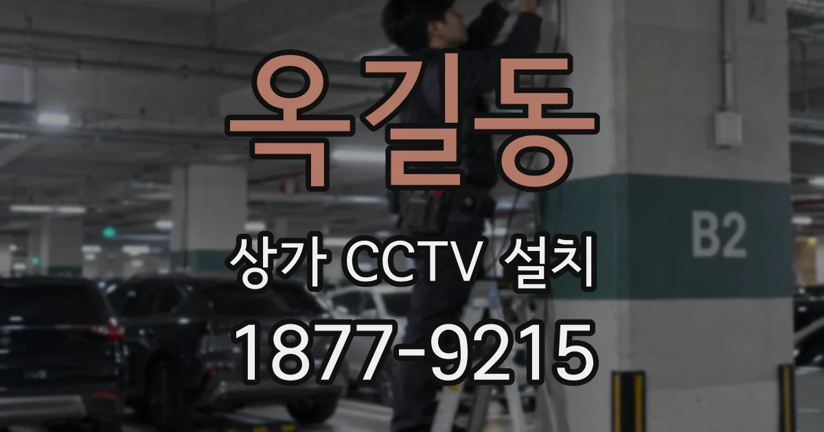 옥길동 상가 CCTV 설치