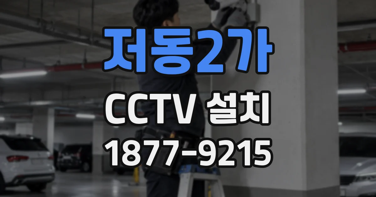 저동2가 CCTV 설치