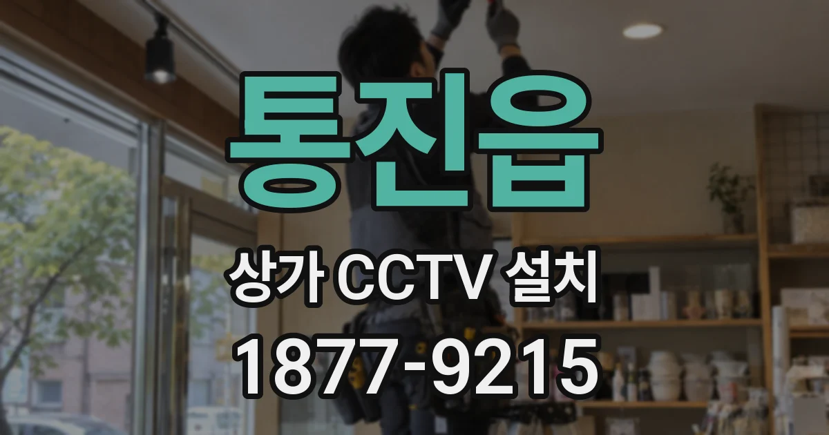 통진읍 상가 CCTV 설치