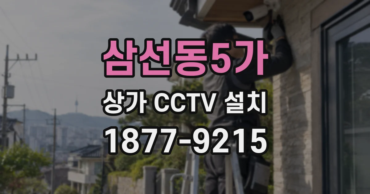 삼선동5가 상가 CCTV 설치