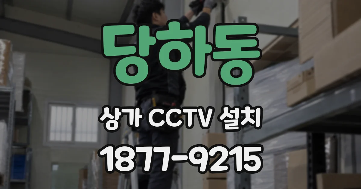당하동 상가 CCTV 설치