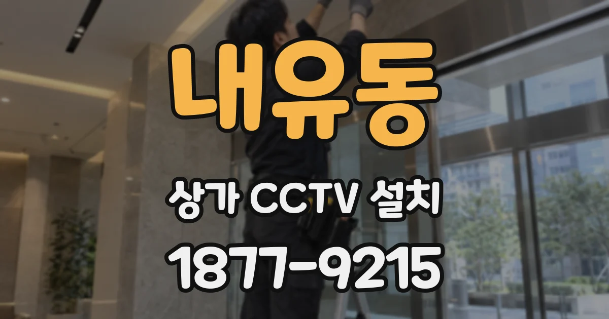 내유동 상가 CCTV 설치