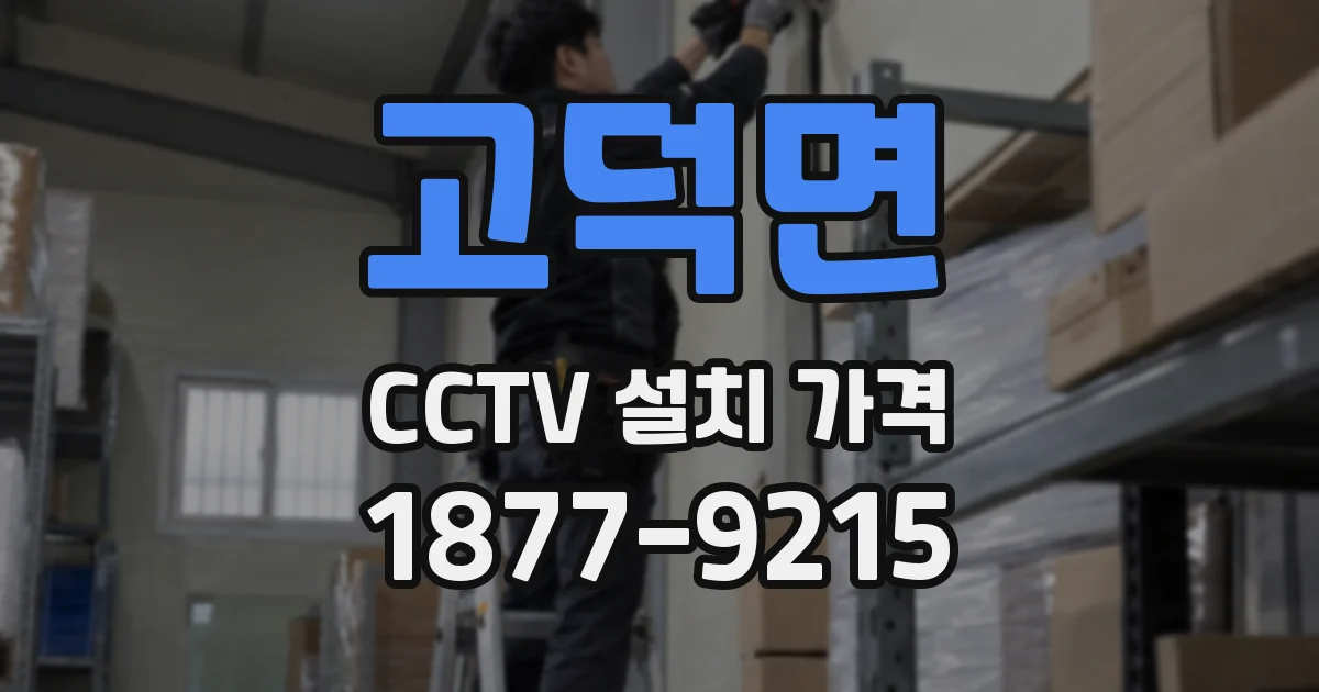고덕면 CCTV 설치 가격