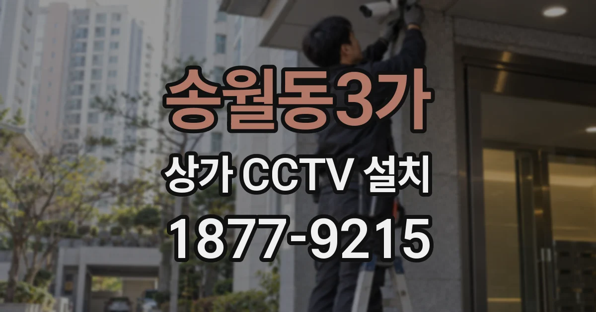 송월동3가 상가 CCTV 설치