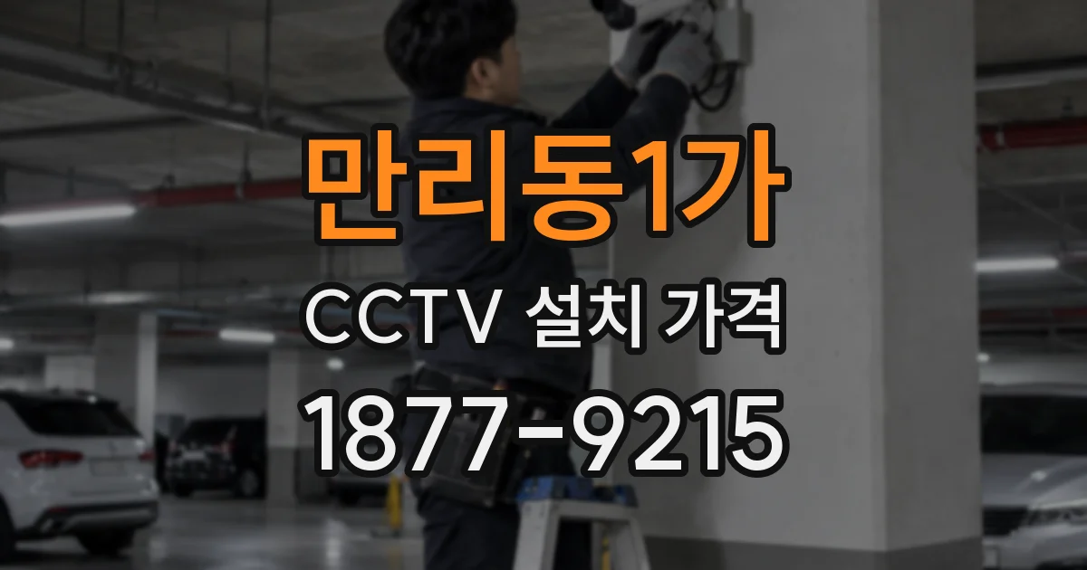 만리동1가 CCTV 설치 가격