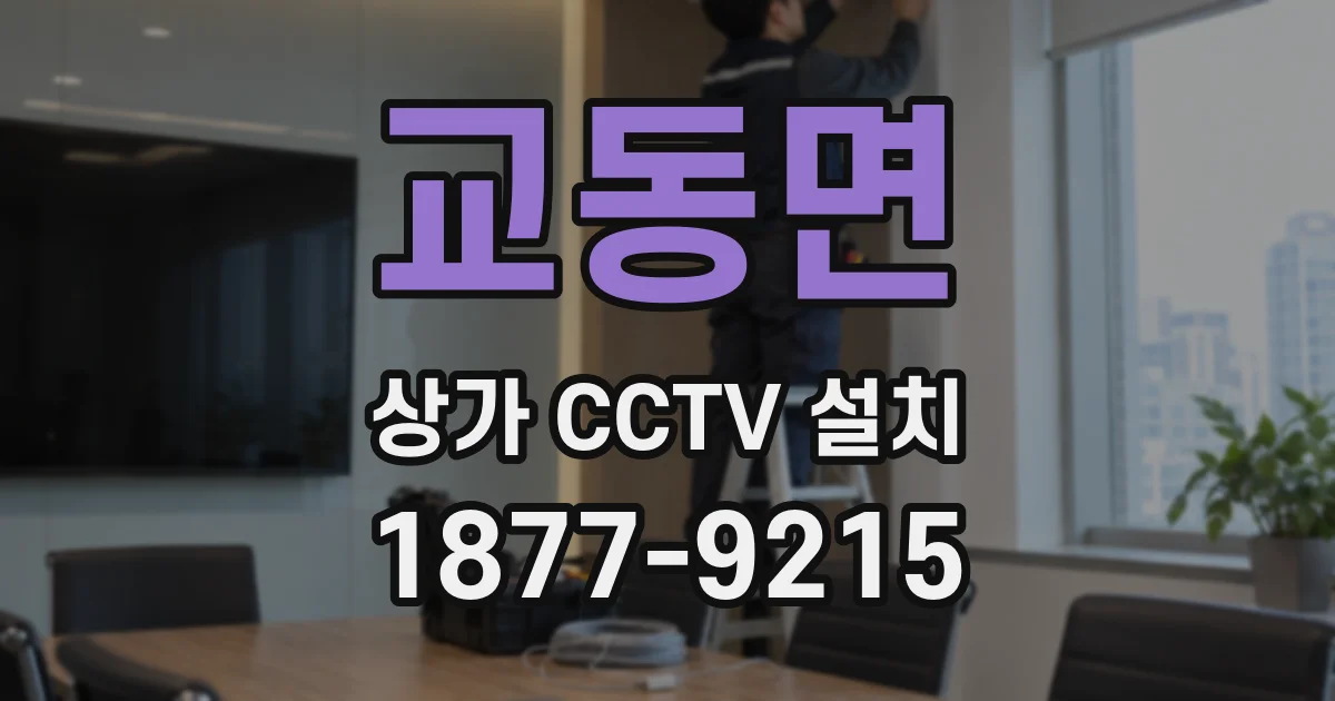 교동면 상가 CCTV 설치