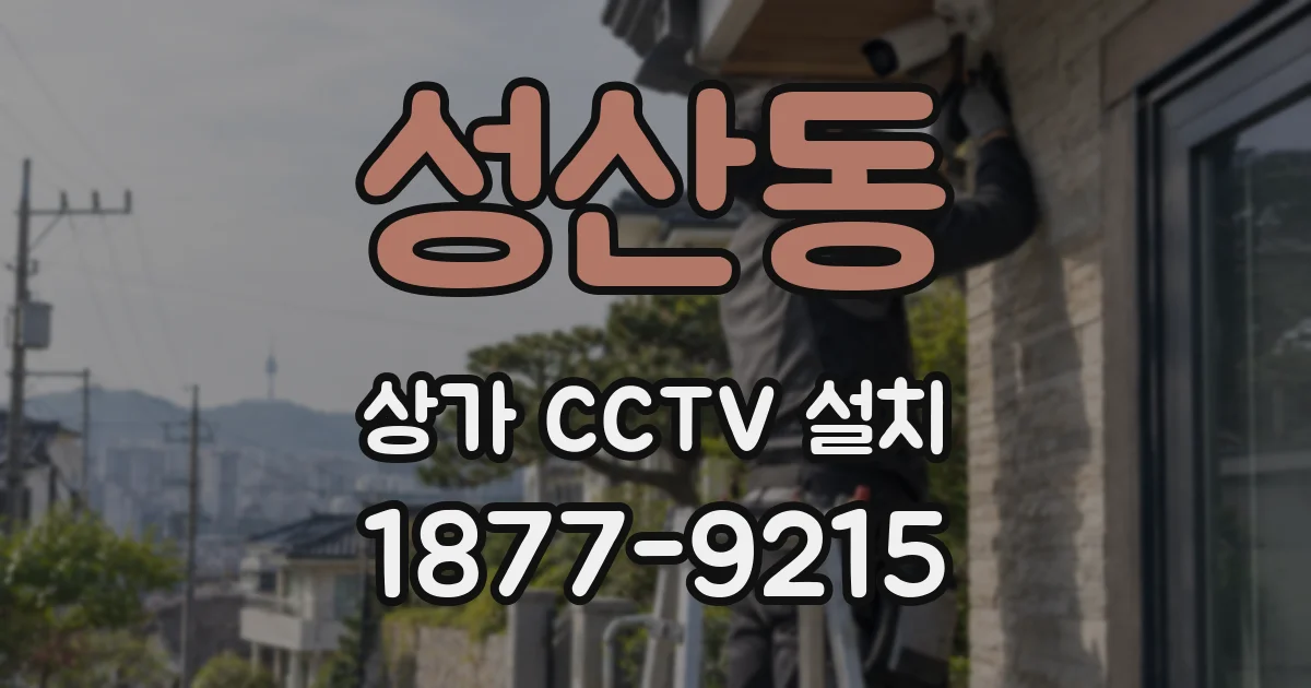 성산동 상가 CCTV 설치