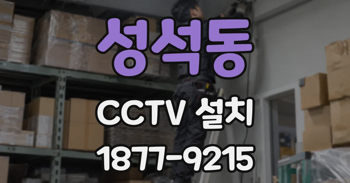 성석동 CCTV 설치