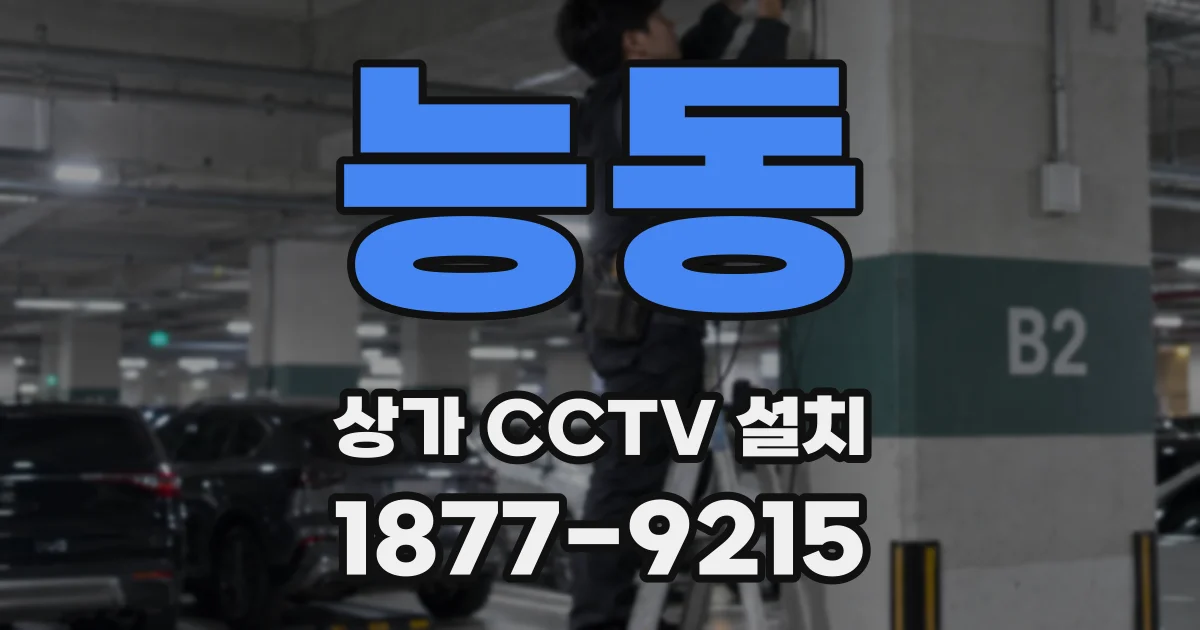 능동 상가 CCTV 설치