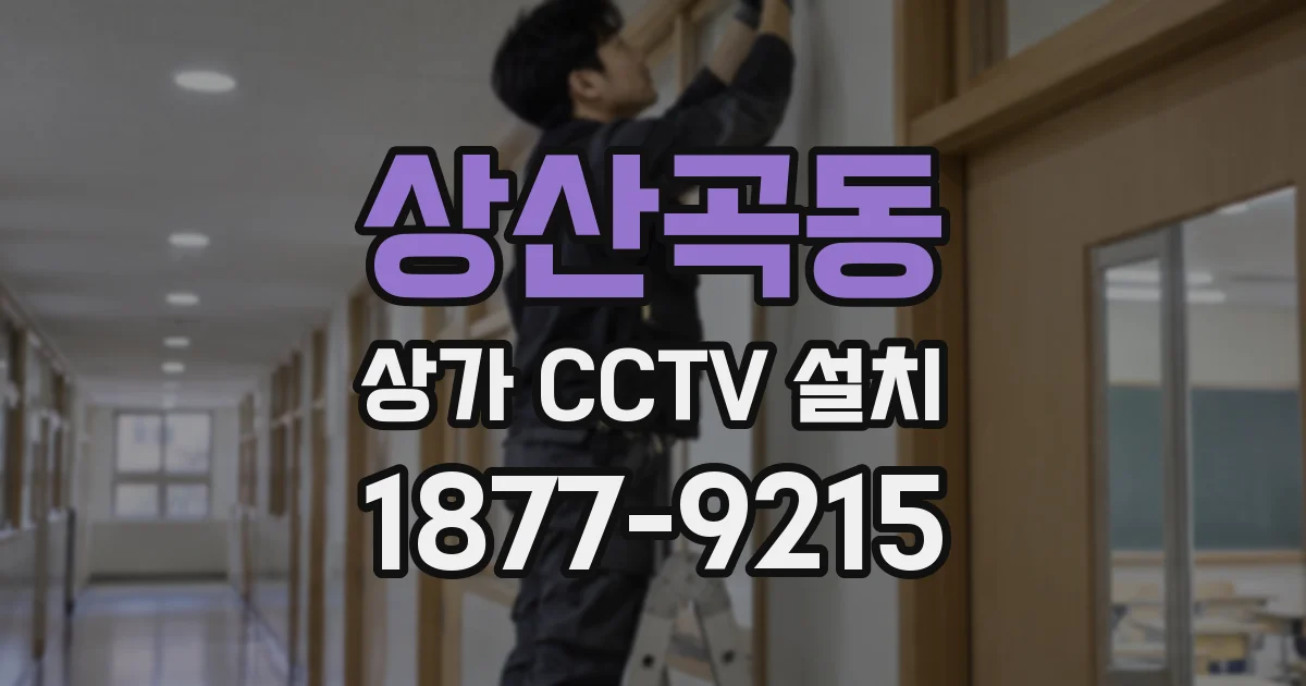 상산곡동 상가 CCTV 설치