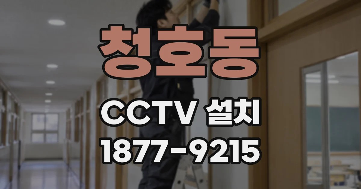 청호동 CCTV 설치
