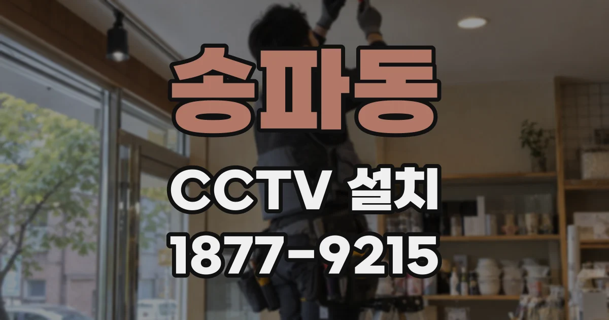 송파동 CCTV 설치