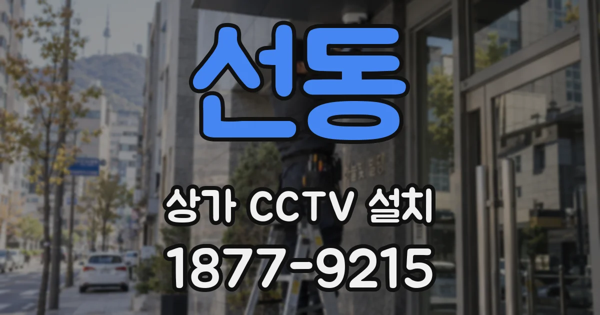 선동 상가 CCTV 설치