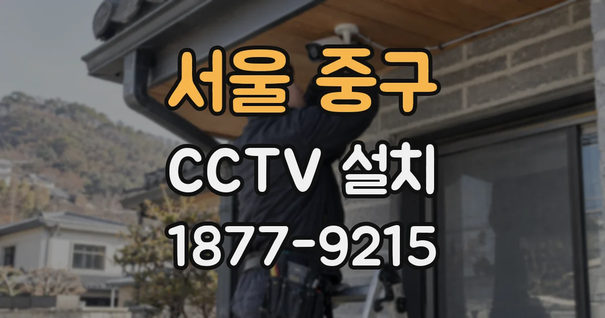 서울 중구 CCTV 설치