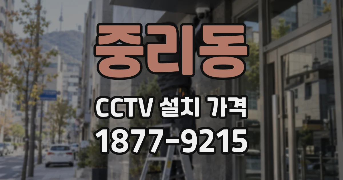 중리동 CCTV 설치 가격