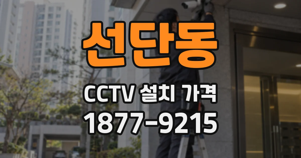 선단동 CCTV 설치 가격