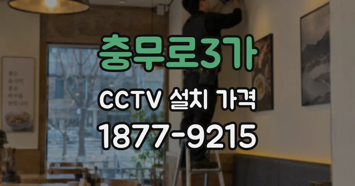 충무로3가 CCTV 설치 가격