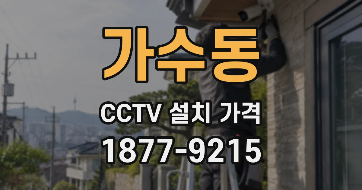 가수동 CCTV 설치 가격