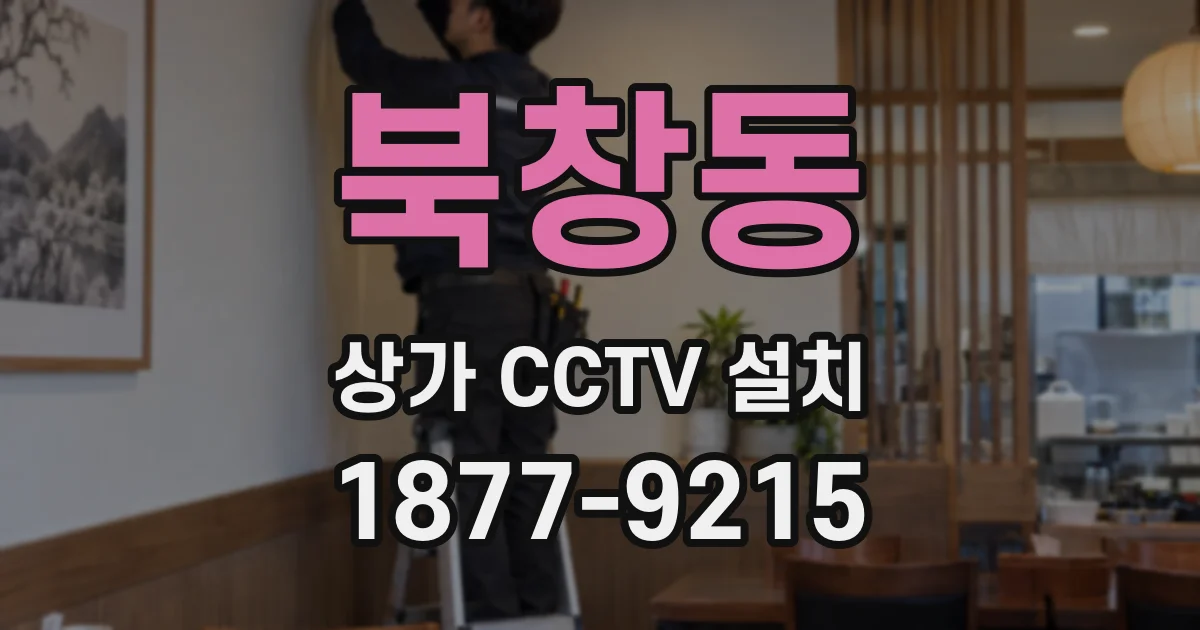 북창동 상가 CCTV 설치