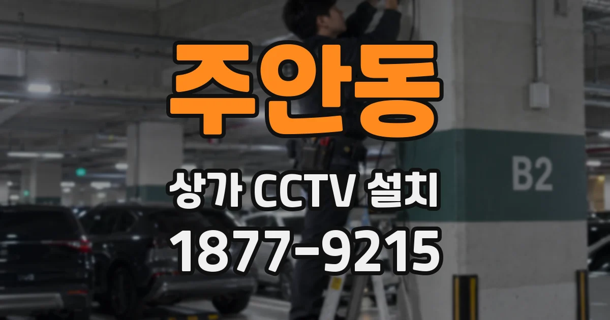 주안동 상가 CCTV 설치