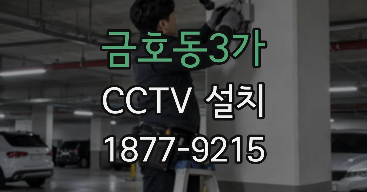 금호동3가 CCTV 설치