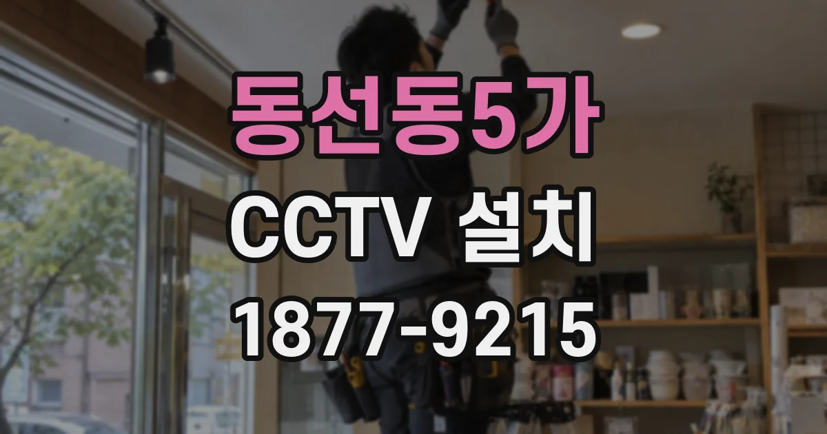 동선동5가 CCTV 설치