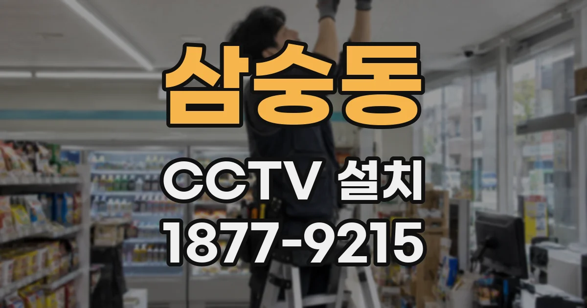 삼숭동 CCTV 설치