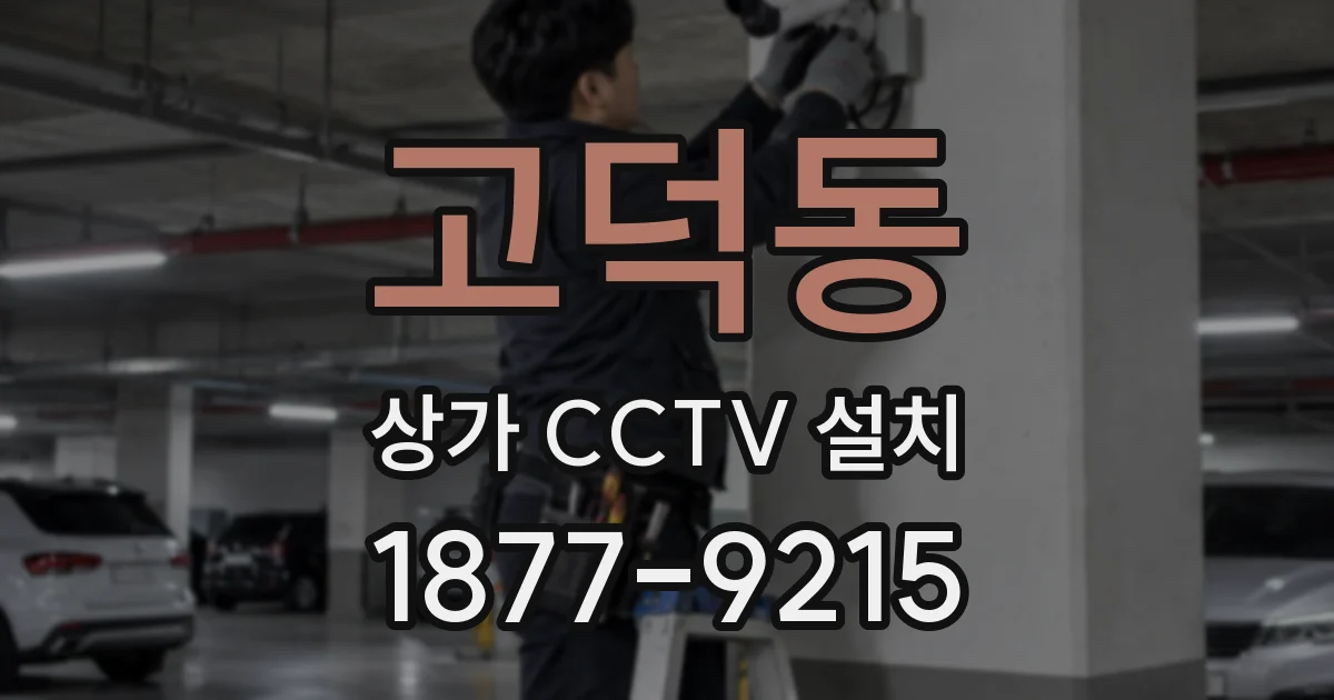 고덕동 상가 CCTV 설치