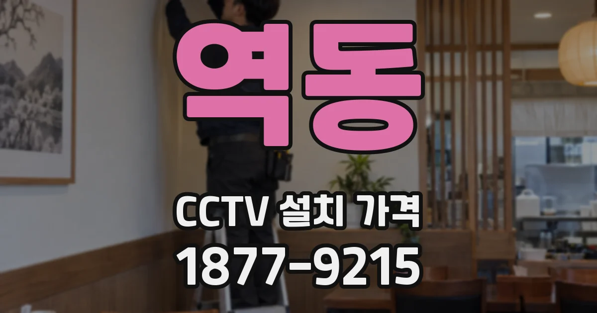 역동 CCTV 설치 가격