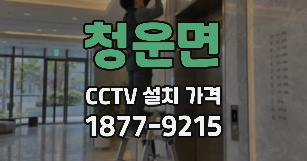 청운면 CCTV 설치 가격