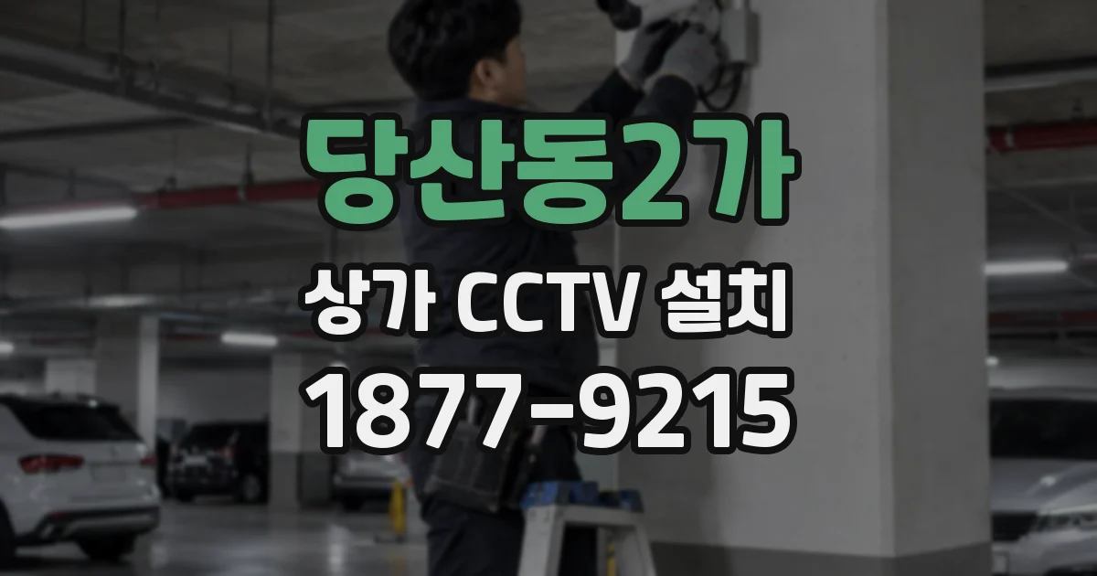 당산동2가 상가 CCTV 설치