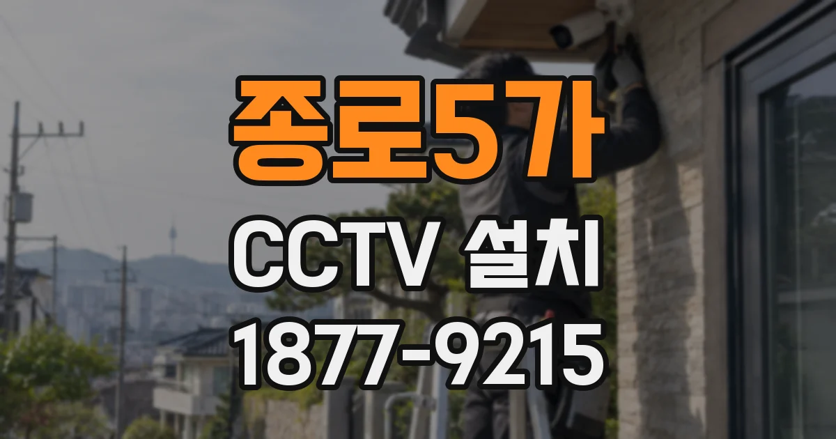 종로5가 CCTV 설치