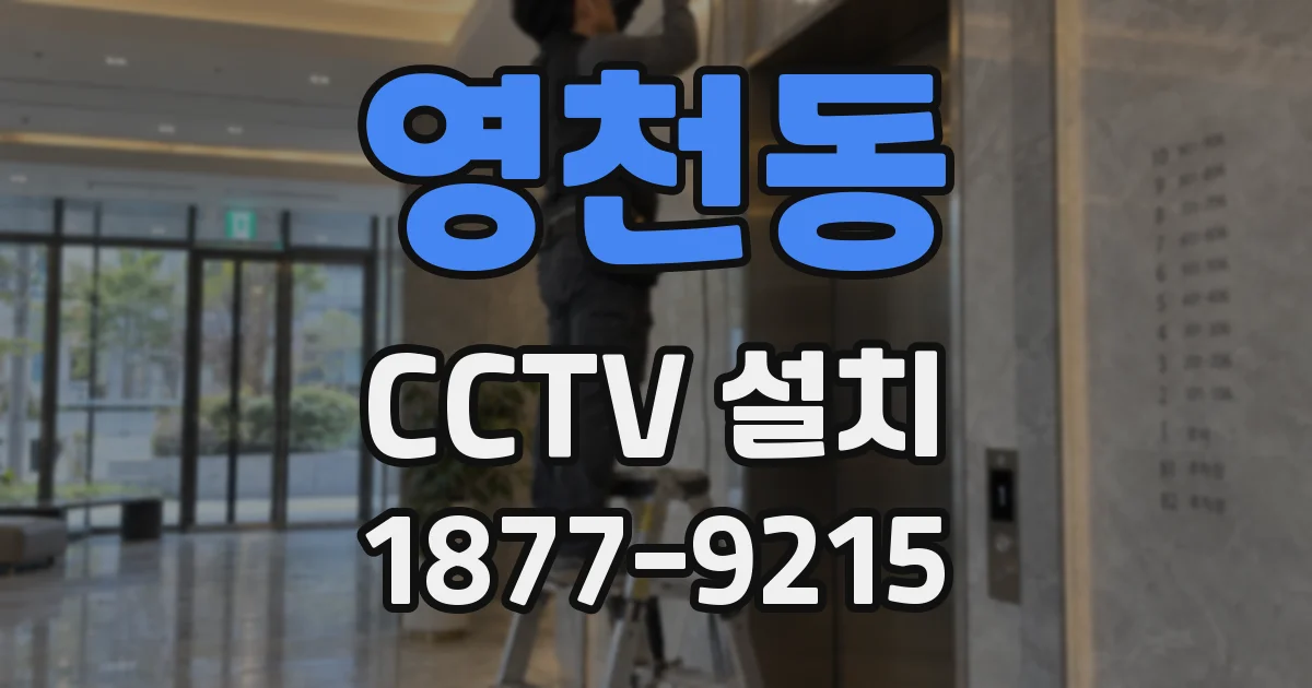 영천동 CCTV 설치