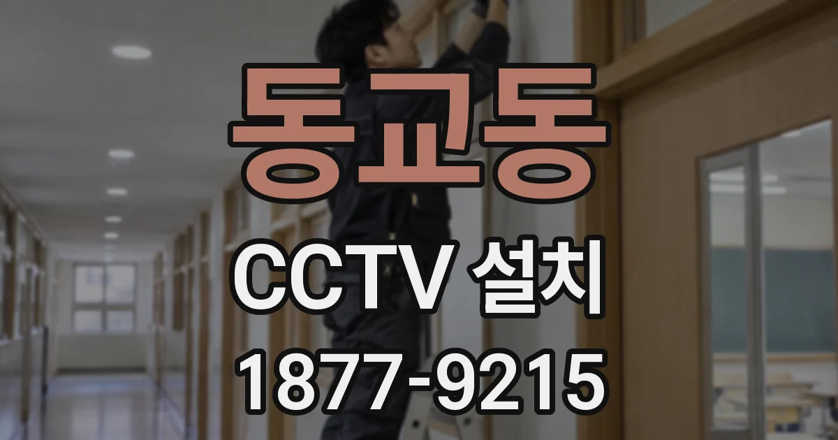 동교동 CCTV 설치